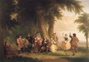 Asher Brown Durand Dance on the Battery in the Presence of Peter Stuyvesant oil painting reproduction